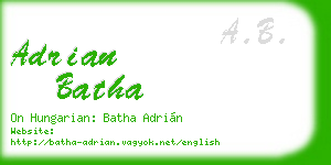 adrian batha business card