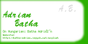 adrian batha business card